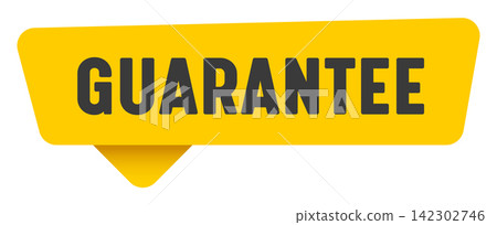 guarantee sign. guarantee yellow sticker isolated on transparent background guarantee sign. guarantee yellow sticker isolated on transparent background 142302746