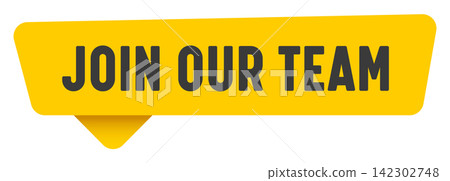 join our team sign. join our team yellow sticker isolated on transparent background join our team sign. join our team yellow sticker isolated on transparent background 142302748
