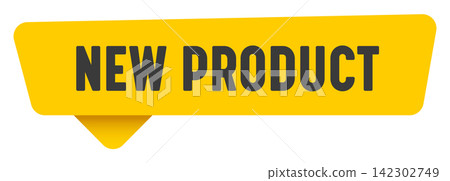 new product sign. new product yellow sticker isolated on transparent background new product sign. new product yellow sticker isolated on transparent background 142302749
