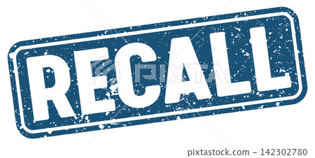 recall stamp. recall blue rectangular grunge stamp on transparent background recall stamp. recall blue rectangular grunge stamp on transparent background 142302780