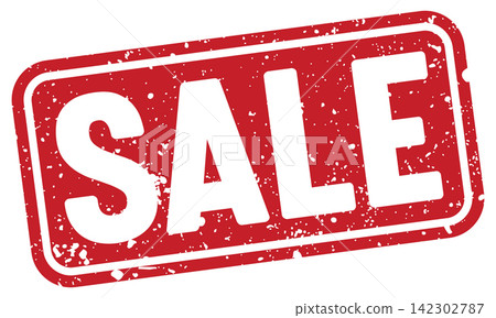 sale stamp. sale red rectangular grunge stamp on transparent background 142302787