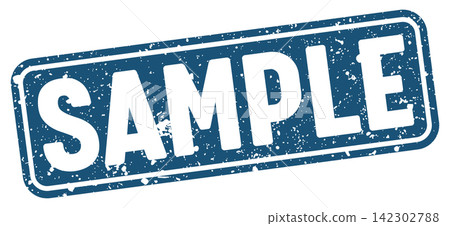 sample stamp. sample blue rectangular grunge stamp on transparent background sample stamp. sample blue rectangular grunge stamp on transparent background 142302788