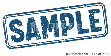 sample blue grunge stamp with no background. sample stamp sample blue grunge stamp with no background. sample stamp 142303464