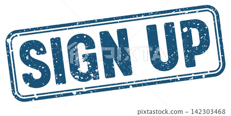 sign up blue grunge stamp with no background. sign up stamp sign up blue grunge stamp with no background. sign up stamp 142303468