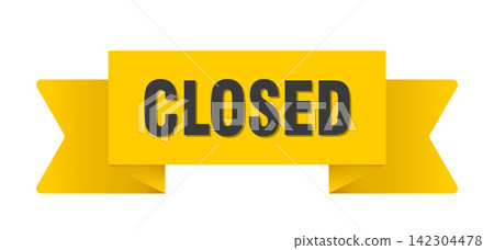 closed yellow ribbon isolated on transparent background. closed ribbon closed yellow ribbon isolated on transparent background. closed ribbon 142304478