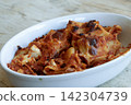 Baked pasta al forno in dish 142304739
