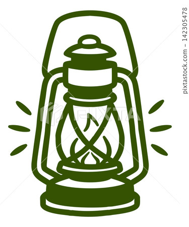 Oil Lamp Lantern Camping Outdoor Adventure Concept 142305478