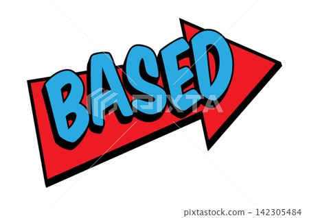 BASED Comic Book Pop Art Arrow Banner Graphic BASED Comic Book Pop Art Arrow Banner Graphic 142305484