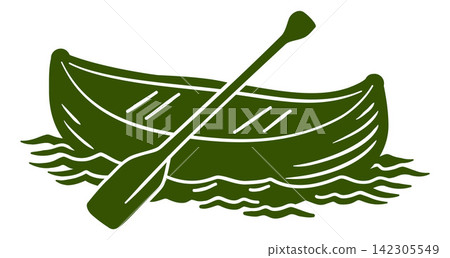 Canoe Kayak Boat Camping Adventure Illustration Canoe Kayak Boat Camping Adventure Illustration 142305549