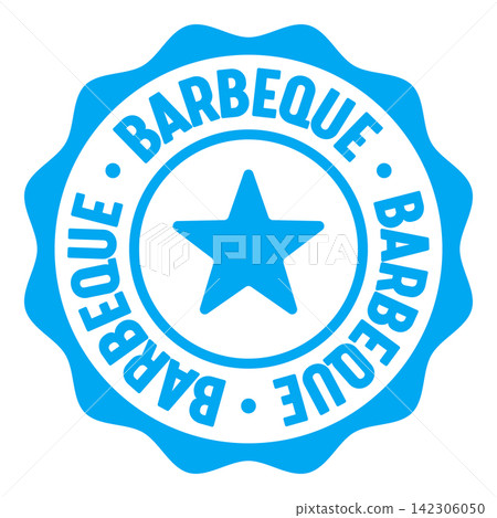 barbeque seal badge. barbeque label sticker. Vector sign barbeque seal badge. barbeque label sticker. Vector sign 142306050