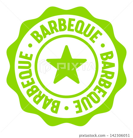 barbeque seal badge. barbeque label sticker. Vector sign barbeque seal badge. barbeque label sticker. Vector sign 142306051