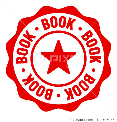 book seal badge. book label sticker. Vector sign book seal badge. book label sticker. Vector sign 142306077