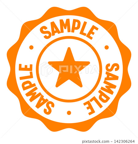 sample seal badge. sample label sticker. Vector sign sample seal badge. sample label sticker. Vector sign 142306264