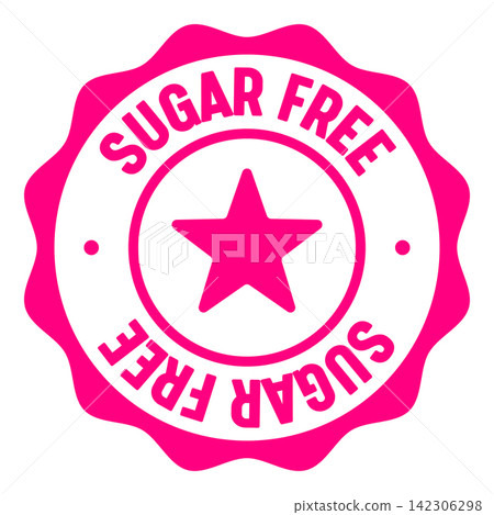 sugar free seal badge. sugar free label sticker. Vector sign 142306298
