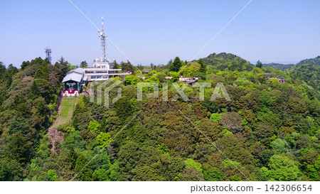 Aerial view of the area near the summit of Mount Maya, showing the observation deck and radio tower. Aerial view of the area near the summit of Mount Maya, showing the observation deck and radio tower. 142306654