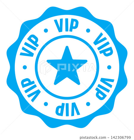 vip seal badge. vip label sticker. Vector sign vip seal badge. vip label sticker. Vector sign 142306799