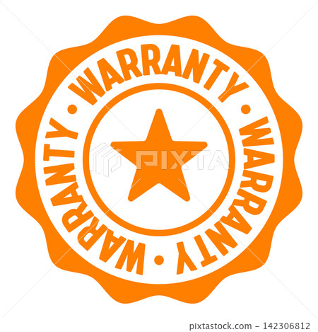 warranty seal badge. warranty label sticker. Vector sign warranty seal badge. warranty label sticker. Vector sign 142306812