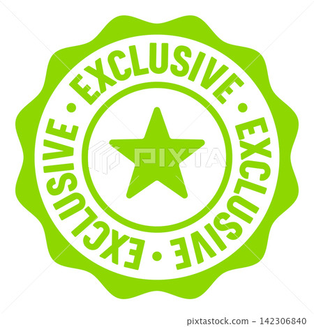 exclusive seal badge. exclusive label sticker. Vector sign exclusive seal badge. exclusive label sticker. Vector sign 142306840
