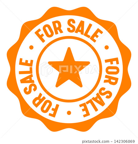 for sale seal badge. for sale label sticker. Vector sign for sale seal badge. for sale label sticker. Vector sign 142306869