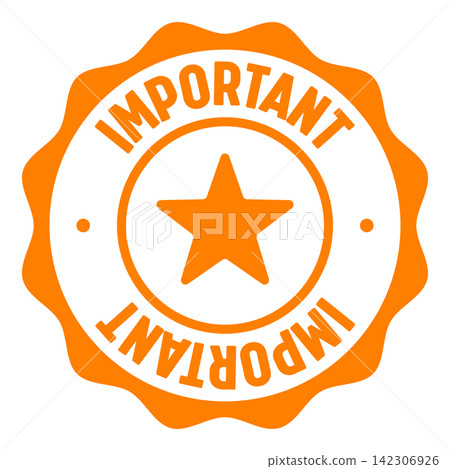 important seal badge. important label sticker. Vector sign important seal badge. important label sticker. Vector sign 142306926