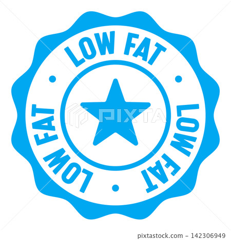 low fat seal badge. low fat label sticker. Vector sign low fat seal badge. low fat label sticker. Vector sign 142306949