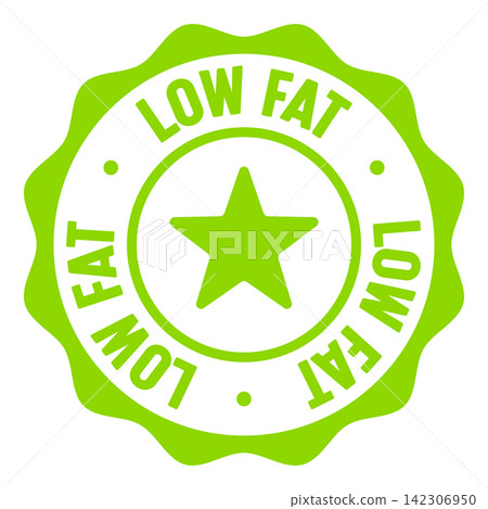 low fat seal badge. low fat label sticker. Vector sign low fat seal badge. low fat label sticker. Vector sign 142306950