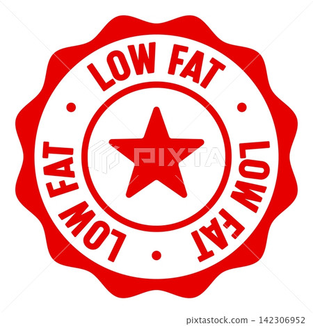 low fat seal badge. low fat label sticker. Vector sign low fat seal badge. low fat label sticker. Vector sign 142306952