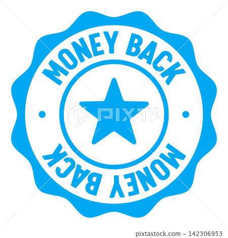 money back seal badge. money back label sticker. Vector sign money back seal badge. money back label sticker. Vector sign 142306953
