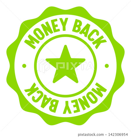 money back seal badge. money back label sticker. Vector sign money back seal badge. money back label sticker. Vector sign 142306954