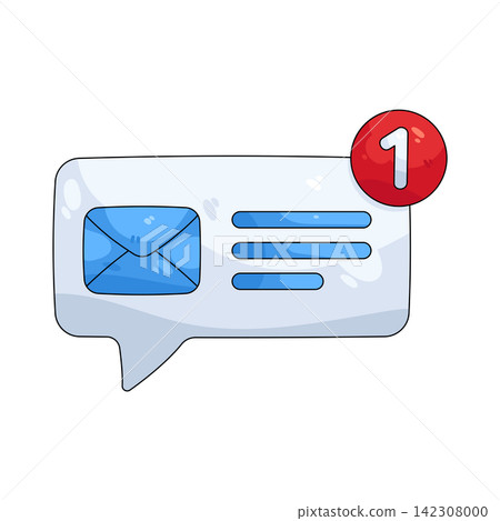 Illustration of new message notification 142308000