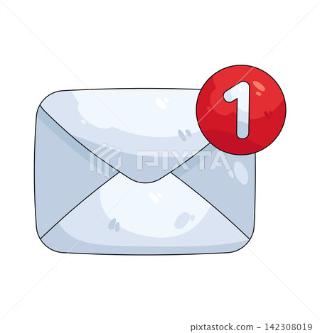 Illustration of unread email Illustration of unread email 142308019