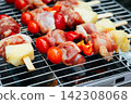 Grilled Meat Skewers with Bacon 142308068