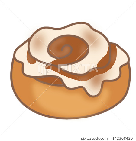 Sweet cinnamon roll bun icing frosting bakery cafe dessert pastry breakfast food sticker print visual graphic clipart artwork design icon element illustration Sweet cinnamon roll bun icing frosting bakery cafe dessert pastry breakfast food sticker print visual graphic clipart artwork design icon element illustration 142308429