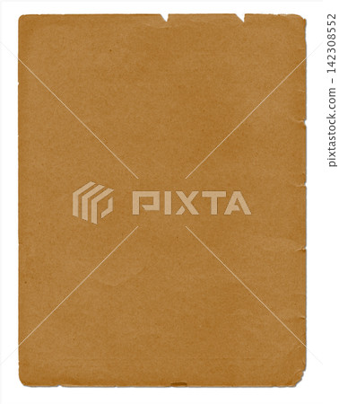 Brown cardboard sheet isolated on white 142308552