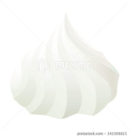 A realistic illustration of whipped cream A realistic illustration of whipped cream 142308821
