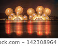 Lake Biwa Fireworks Festival and reflections on the lake surface 142308964