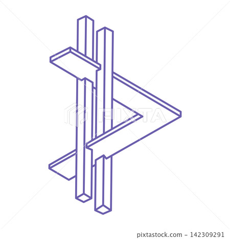 Impossible shapes. Sacred geometry. Optical illusion figure. Abstract eternal geometric objects. Impossible endless outline shapes. Op art. Impossible geometry shape on a white background. Line art. Impossible shapes. Sacred geometry. Optical illusion figure. Abstract eternal geometric objects. Impossible endless outline shapes. Op art. Impossible geometry shape on a white background. Line art. 142309291
