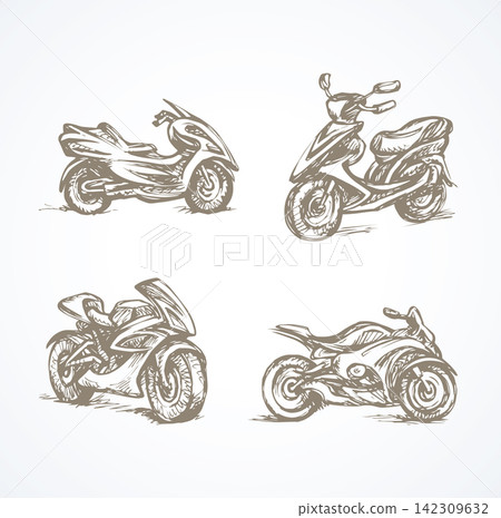 Motorcycle. Vector drawing Motorcycle. Vector drawing 142309632