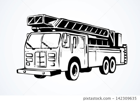 Fire truck. Vector drawing Fire truck. Vector drawing 142309635