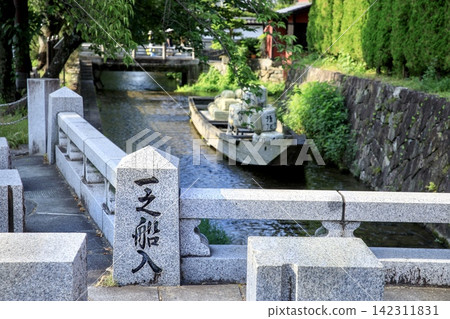京都府高瀨川一之船入的景色 142311831
