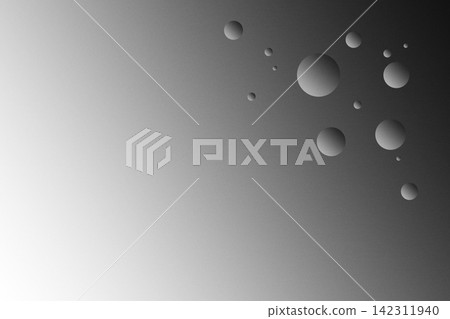 Monochrome grainy gradient background with abstract floating spheres for design modern minimalist black and white texture with floating 3d orb shapes looks like water drops, copy space Monochrome grainy gradient background with abstract floating spheres for design modern minimalist black and white texture with floating 3d orb shapes looks like water drops, copy space 142311940