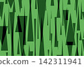 Camouflage abstract green geometric background with sharp vertical shapes and dynamic texture for design, bright leaf green and deep forest tones. 142311941