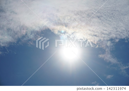 sky reflecting sun light sky reflecting sun light 142311974