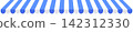 Illustration of a blue and white striped shop awning (header) 142312330