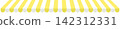Illustration of a yellow and white shop awning (header) 142312331