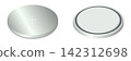 Coin battery illustrations: front and back 142312698