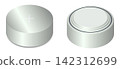 Button battery illustration (front and back) 142312699