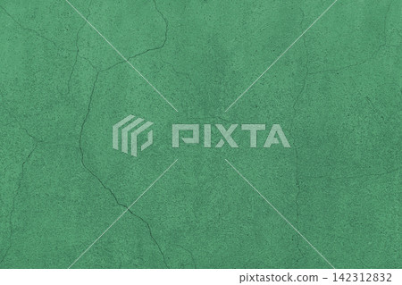 Stucco wall, green concrete texture background with cracks. Painted distressed plaster surface Stucco wall, green concrete texture background with cracks. Painted distressed plaster surface 142312832
