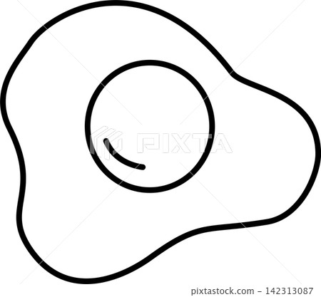 fried egg outline 142313087