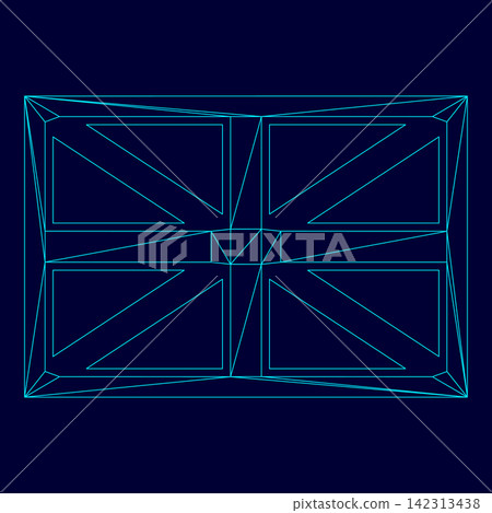 Flag united kingdom low poly triangulation triangulated polygonal electric cyan blue vibrant aqua neon color vector illustration image outline contour line Flag united kingdom low poly triangulation triangulated polygonal electric cyan blue vibrant aqua neon color vector illustration image outline contour line 142313438